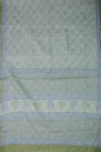 Green - Block Printed Kota Cotton saree