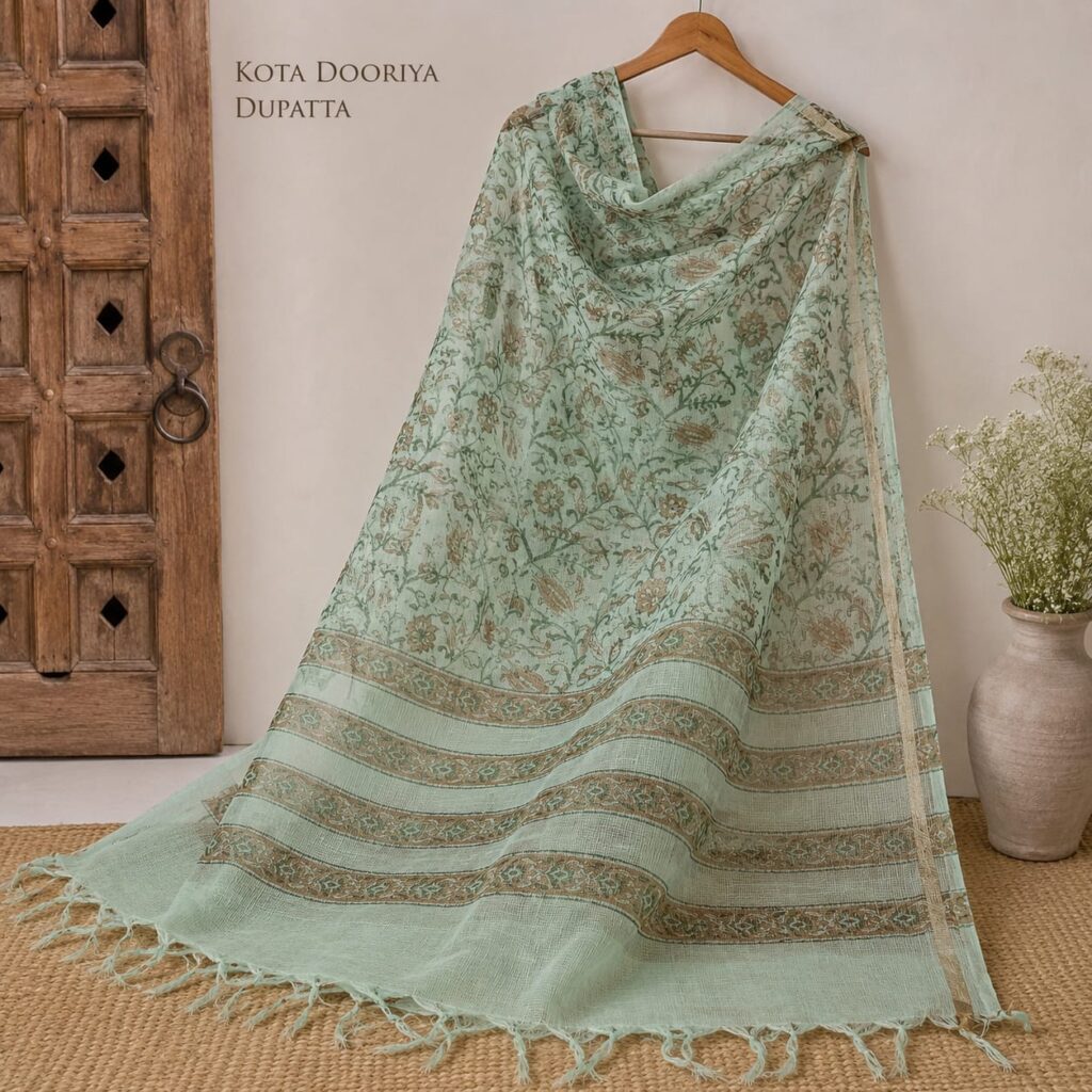 green dupatta kota doriya