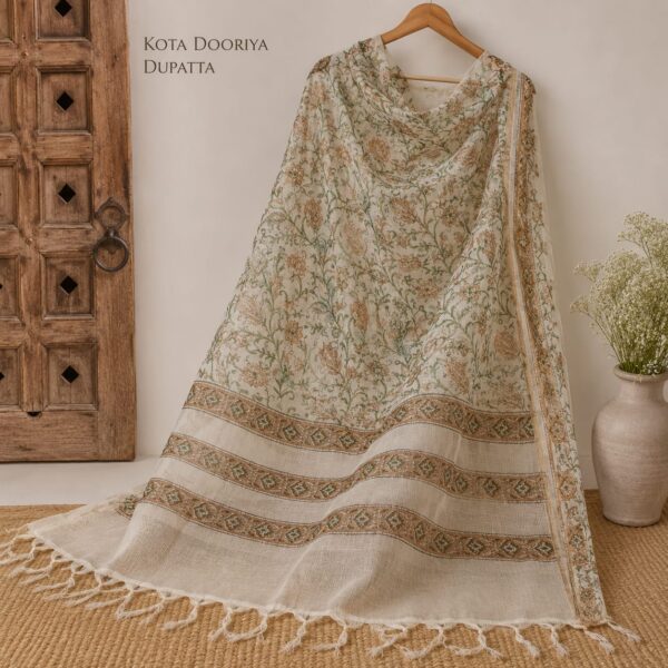 Beidge Colour Dupatta Kota doriya