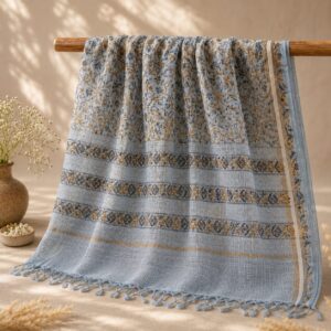 kota doriya dupatta blue dye