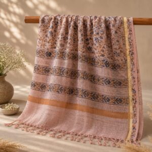 dupatta pink dye printed
